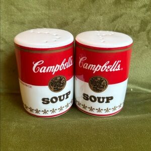 Campbell's Soup Ceramic Salt & Pepper Shaker Set of 2